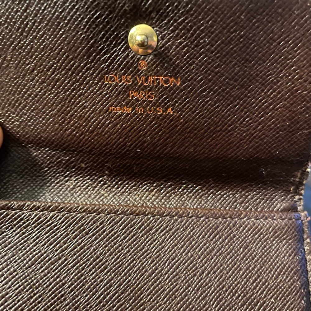 Louis Vuitton Dark Brown Wallet with Gold Button - Picture 3 of 8